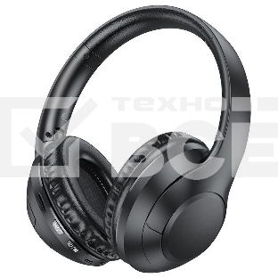 Беспроводные/проводные наушники Borofone BO23 черный, накладные, Bluetooth + проводной, складная конструкция, микрофон, до 20 ч
