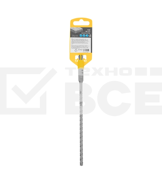 Бур по бетону Denzel цельная крестовая пластина, 6x215 мм, SDS PLUS