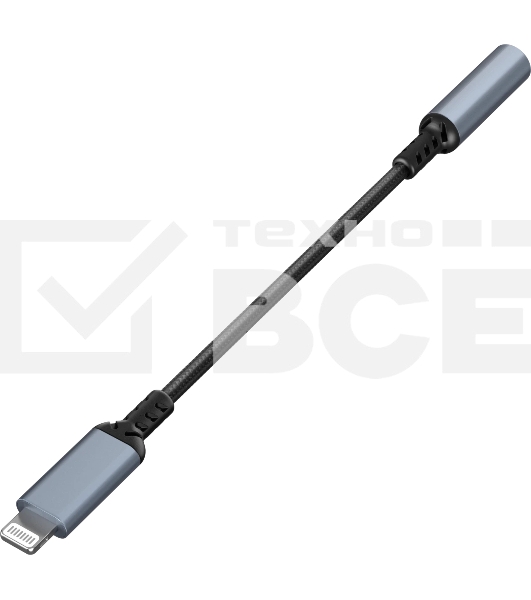 Переходник Defender JACK03-02 PRO 3.5 jack(F)-Lightning(M) c ЦАП 1