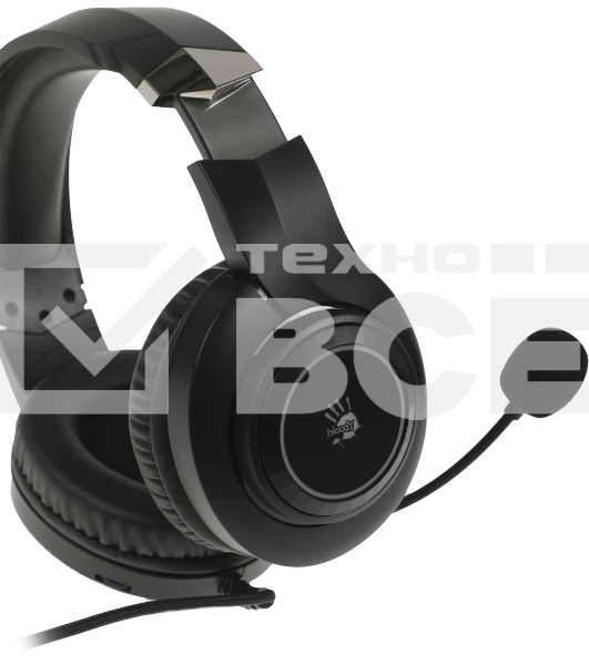Гарнитура проводная с микрофоном A4Tech Bloody G220 черный 2м мониторные оголовье (G220 AUX3.5-4PIN + USB)