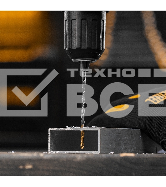 Сверло спиральное по металлу Denzel 3,5 х 112 мм, Р6М5, Golden Tip, удлиненное, 2 шт.