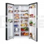 Холодильник Maunfeld MFF177NFSB черный глянц. двухкамерный 263/170л морозилка сбоку, No Frost, Side by Side, фото4