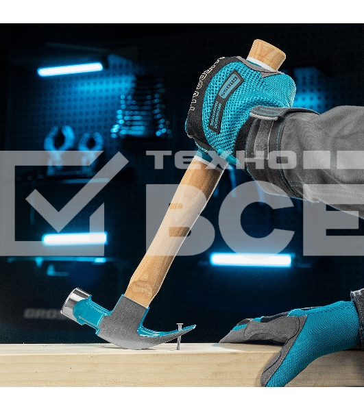 Молоток-гвоздодер Gross AMERICAN HICKORY 450 г, угол 45, магнит, обрезиненная рукоятка