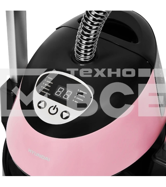 Отпариватель Hyundai H-US02543 розовый/черный, 1800 Вт, 40 г/мин, 1350 мл
