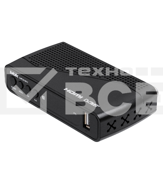 Приставка для цифрового ТВ BBK SMP028HDT2 черный, DVB-T2, DVB-T, HDMI, USB 2.0