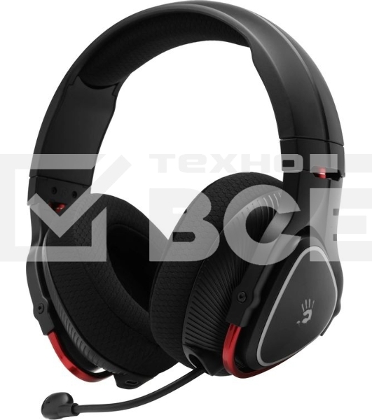 Гарнитура проводная с микрофоном A4Tech Bloody MR710 черный BT оголовье (MR710 BLACK)