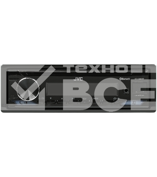 Автомагнитола JVC KD-X482BT, 1 DIN, Bluetooth, USB Type-A, AUX, съёмная панель