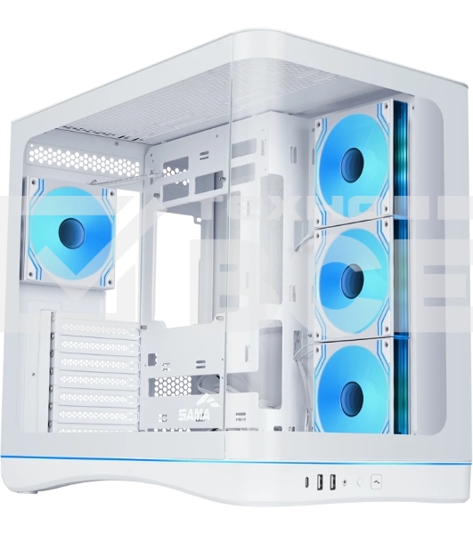 Корпус SAMA V62S, Midi-Tower, белый, 4 x 120 мм