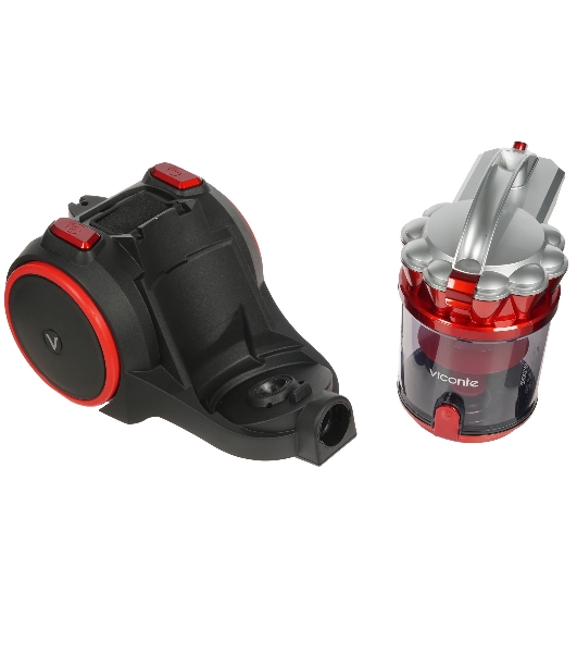 Пылесос Viconte VC-392 красный/черный, 600/3100 Вт, уборка сухая, пылесборник контейнер 2.2 л