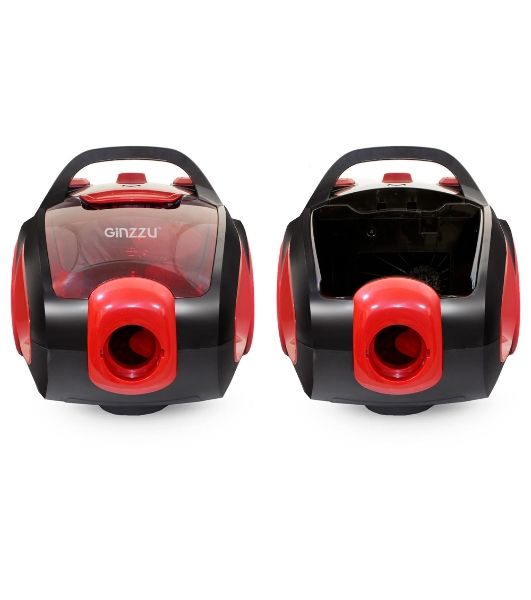 Пылесос Ginzzu VS437 черный/красный, 420/2400 Вт, уборка сухая, пылесборник контейнер 2,5 л
