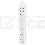 Сетевой фильтр Ippon BK-6-EU-5-10-W 5м (6 розеток) белый (коробка), фото 1