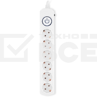 Сетевой фильтр Ippon BK-6-EU-5-10-W 5м (6 розеток) белый (коробка)