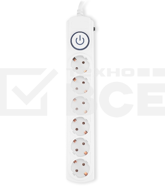 Сетевой фильтр Ippon BK-6-EU-5-10-W 5м (6 розеток) белый (коробка)