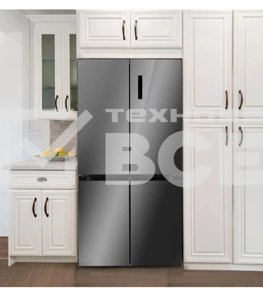 Холодильник  LEX LCD450SsGID серый трехкамерный 288/129л морозилка снизу Side-by-Side