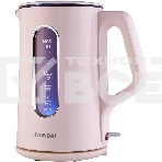 Чайник электрический Hyundai HYK-G8888 1.5л. 1700Вт кремовый/прозрачный корпус: стекло, фото6