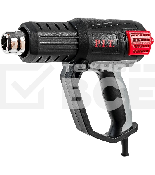 Технический фен P.I.T. PHG2001-C темп.350/550С черный