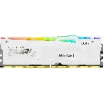 Оперативная память Kingston Fury Beast, DDR5, 16GB (1x16GB), 6400MHz, CL32, с радиатором, RGB, белый, фото 1