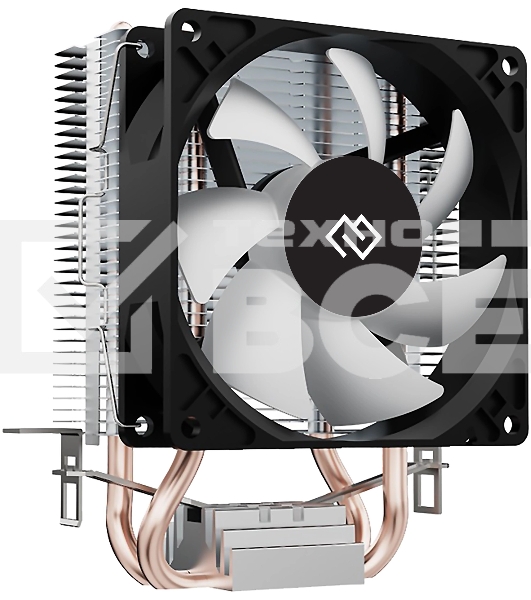 Кулер для процессора Digma D-CPC110-PWM1 черный, 90 мм, алюминий/медь, 2200 об/мин, 23 дБ, 4 pin, 110 Вт, 130 мм