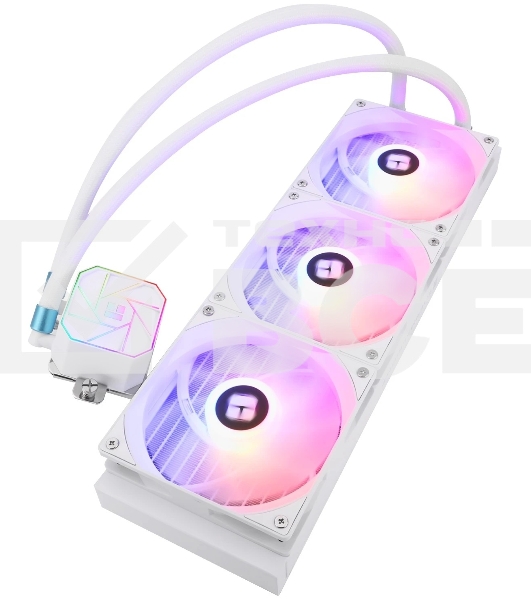 Водяное охлаждение для процессора Thermalright Aqua Elite 360 White ARGB V3 (360mm, White, ARGB/ Fans: 3x120mm, 66.17CFM, 25.6dBA, 1500RPM/ Pump height 53mm, 23dBA, 3300RPM, Rad thickness 27mm/ S: 1200, 1700, 1851, 2011, 2066, 115X, AM5, AM4)