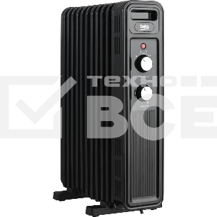 Радиатор масляный Beko Winter Range RHO 7323 B черный, 2300 Вт, 25 м2, термостат