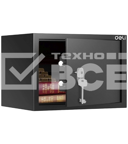 Сейф Deli Srock ET561 200x310x200мм ключевой