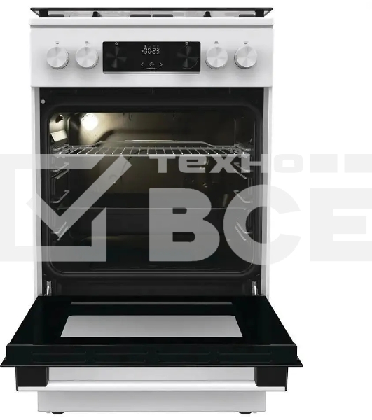 Плита газовая Gorenje GGI5C23WF белый, конфорок 4 газовых, духовка 67 л, 50 см x 85 см x 59.4 см