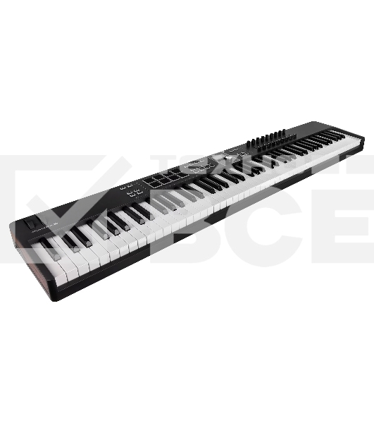 Клавиатура MIDI [231542] Arturia [KeyLab Essential 88 mk3 Black] 88 клавиш, LCD дисплей, 9 энкодеров, 8 пэдов, 9 фейдеров, 12 кнопок управления, колеса высоты тона и модуляции, 1/4