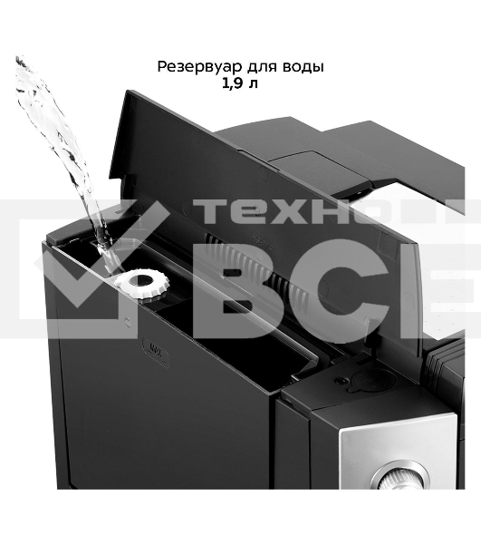 Кофемашина Kitfort КТ-7320 1400Вт серебристый/черный