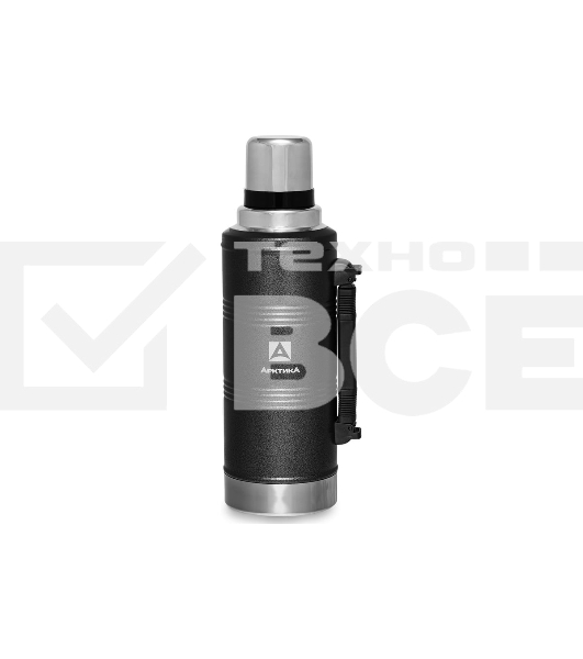 Термос Арктика 106-2200Р черный, узкое горло 2,2 л + ручка Узкое горло, 2,2 л, американский дизайн, ударопрочное, износостойкое покрытие 