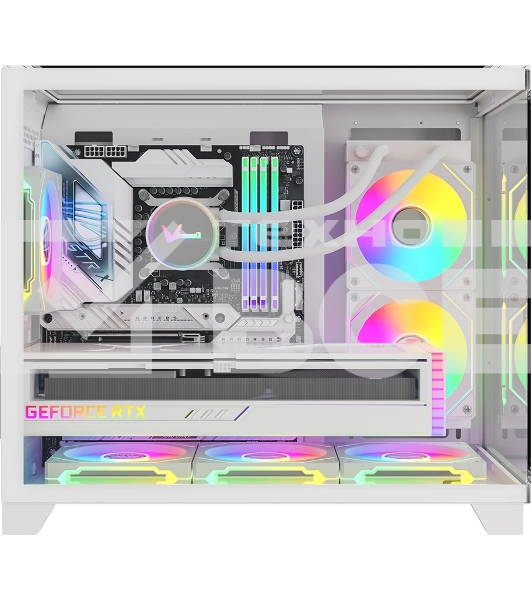 Компьютерный корпус AeroCool/Formula Crystal Z9ML Floe белый без БП mATX 4x120мм 2xUSB 3.0 1xUSB3.1 audio bott PSU