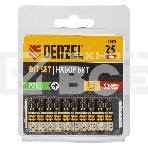 Набор бит Denzel PZ1х25, сталь S2, шестигранный профиль, 10 шт., фото 1