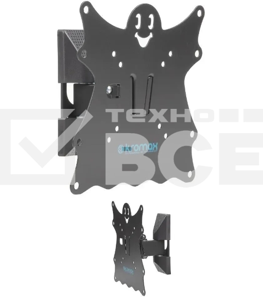 Кронштейн для телевизора Kromax Casper-202 черный, 20'-43' макс. 30 кг, настенный, поворот и наклон