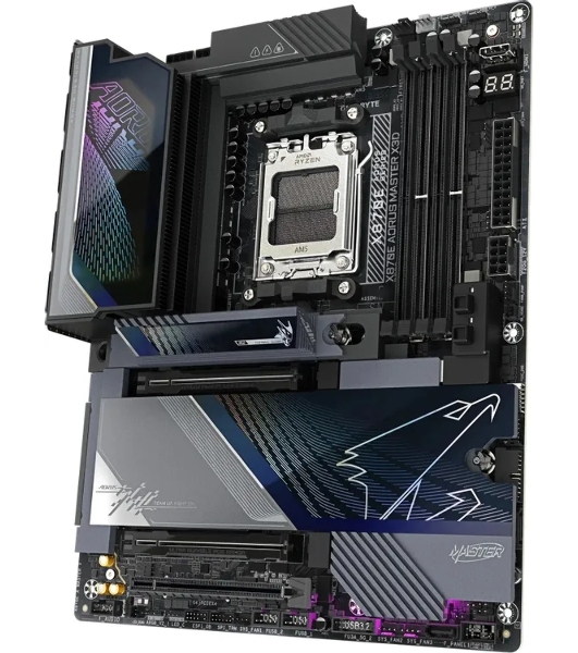 Материнская плата Gigabyte X870E A MASTER X Socket AM5 AMD X870E 4xDDR5 ATX AC`97 8ch(7.1) 1P 10Gigabit + 1P 5Gigabit RAID+HDMI