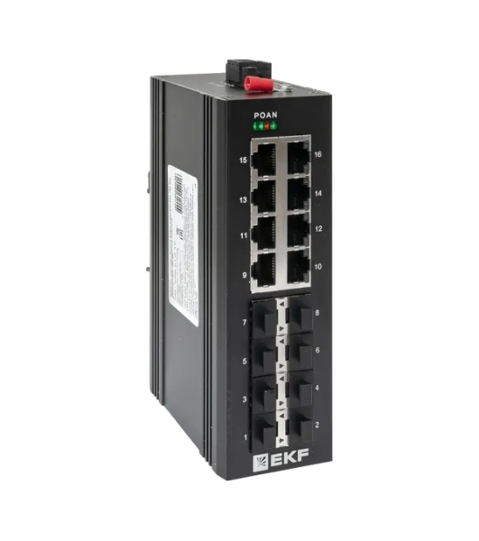 Коммутатор EKF TSX-U-8GX/SFP-8GT, 8×1 Гбит/с + 8×1 Гбит/с SFP, неуправляемый