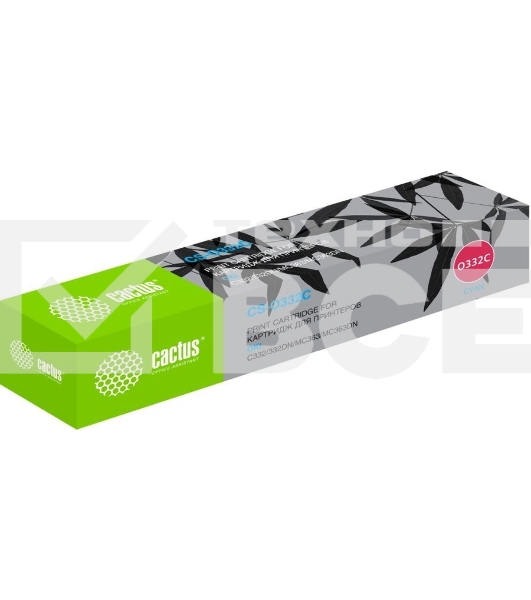 Картридж лазерный Cactus CS-O332C (46508733) голубой (3000 стр.) для Oki C332/MC363
