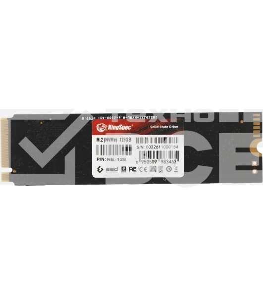 Накопитель SSD KingSpec NE-128, 128GB, PCIe 3.0 x4, M.2 2280, R/W 1800/600