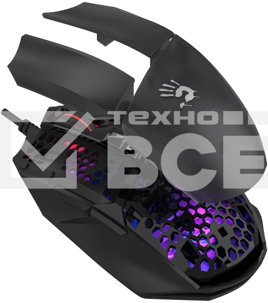 Мышь проводная A4Tech Bloody W65 Max Mini черный, 12000 dpi, USB, кнопки - 9