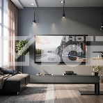 Экран для проектора S'OK SCFRV-298x168G 135' 16:9 на бархатной раме, High Contrast Gray, черная рама, фото4