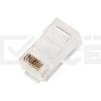 Коннектор Lanmaster TWT-PL45-8P8C/JR100, UTP кат.5E RJ45 прозрачный (упак.:100шт), фото3