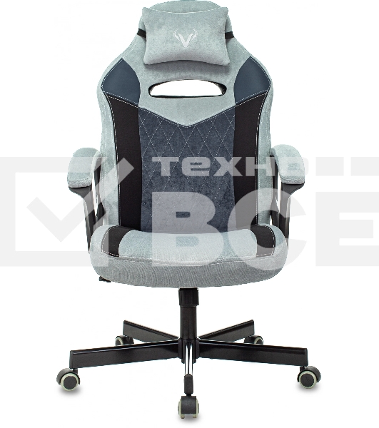 Кресло игровое Бюрократ VIKING 6 KNIGHT BL FABRIC синий, крестовина металл/пластик
