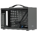 Компьютерный корпус без блока питания PCCooler I100 PRO MESH GY, Mesh Compact, серый, SPCC, no fans ITX 60/300/SFX PSU support; 1x2.5', 1x3.5', 2xPCI 1xUSB-C 3.1 308x128x190mm, фото5