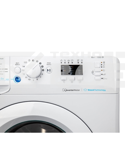 Стиральная машина Indesit BWSA 6109 WWV RU белый, загрузка фронтальная 6 кг, 1000 об/мин, класс: A