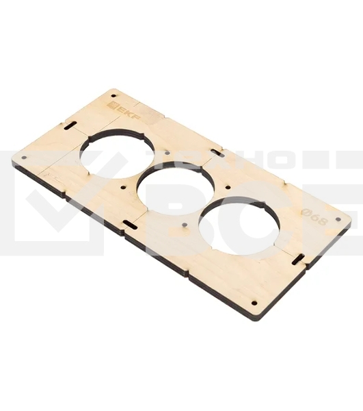 Шаблон для подрозетников EKF Expert sh-d68-3 c 3 отверстиями d 68 мм