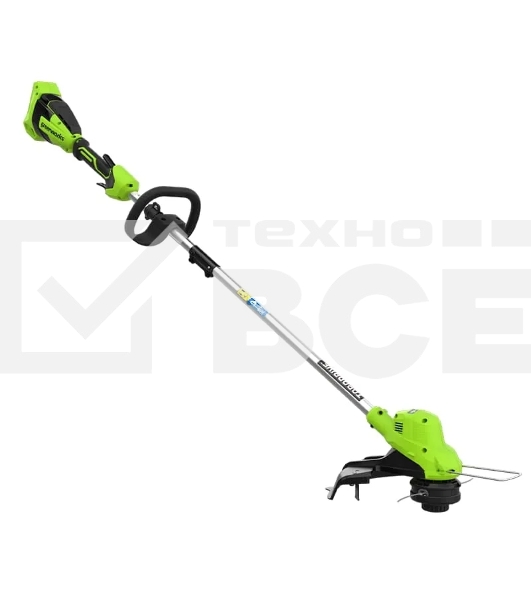 Триммер аккумуляторный GreenWorks GD40LT, 40V, 38 см, с 1хАКБ 8 Ач и ЗУ (2112207UH)