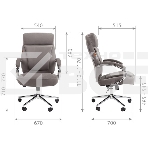 Кресло компьютерное Chairman Home 794 ткань T-55 серый, фото4