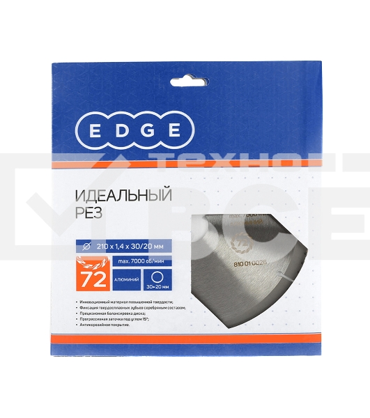 Диск EDGE by PATRIOT пильный по алюминию 210x72x30/20