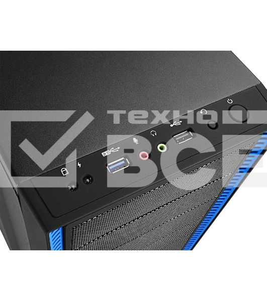 Компьютерный корпус Deepcool TESSERACT BF (one black fan) без БП, черный, ATX