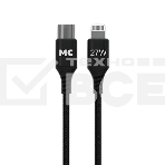 Кабель MORE CHOICE (4620202554178) K69ia 2м USB 3.0A PD 27W для Lightning ng 8-pin Type-C - 2м, черный, фото 1