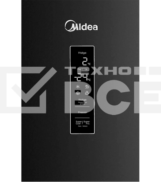 Холодильник Midea MDRB470MIE22OM 2-хкамерн. черный