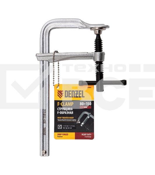 Струбцина Denzel F-образная, 80x150 мм, кованая